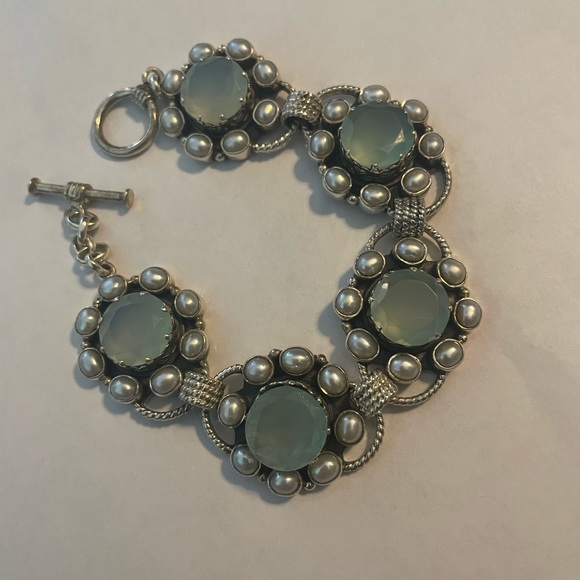 Jewelry - Sterling Silver blue chalcedony bracelet